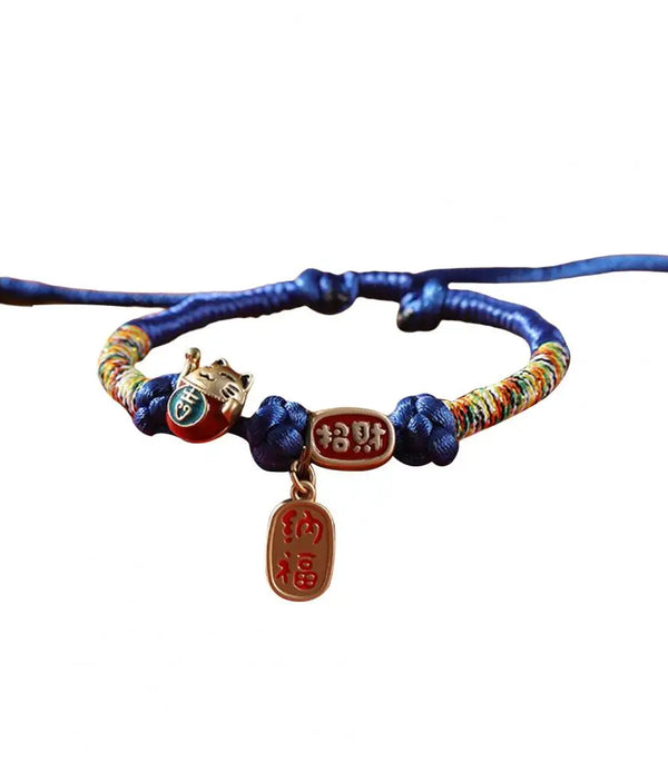 Chic  Pet Collar Comfy Chinese Style Lucky Small Dog Puppy Cat Choker Braided Soft Pet Necklace for Daily