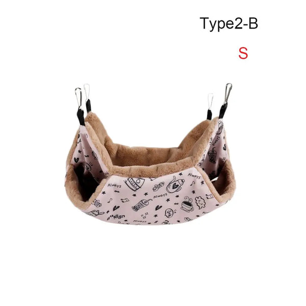 Hammock For Rats Double Thick Plush Warm Bed For Hamster House Nest Sleeping Bag Hanging Tree Beds Pet Rat Squirrel Hamster Nest