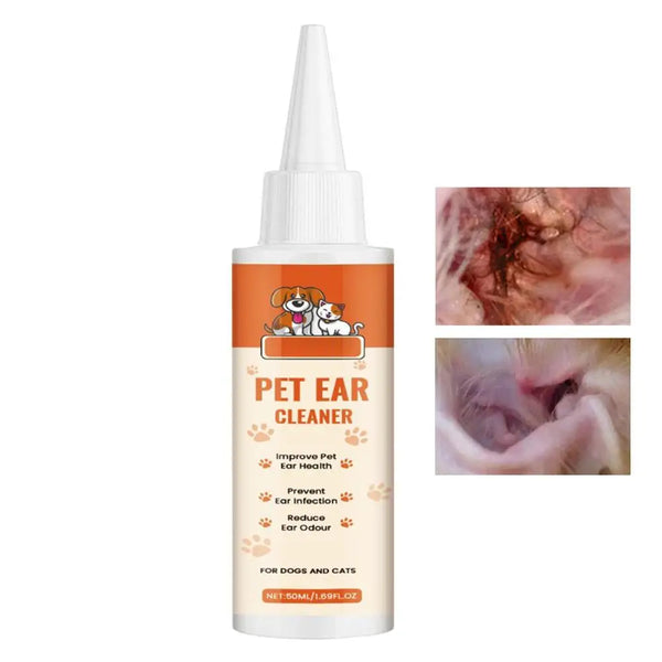 Ear Solution For Dogs Dog Cat Ear Cleaner Wash Odor Remover Itch Relief Gentle Formula Care Liquid Pet Supplies For Soothing