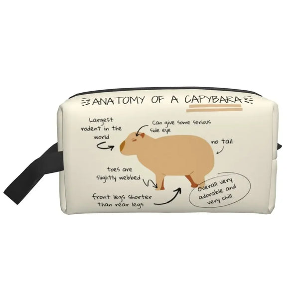 Custom Capybaras In Green Pet Travel Cosmetic Bag Women Capybara Makeup Toiletry Organizer Lady Beauty Storage Dopp Kit
