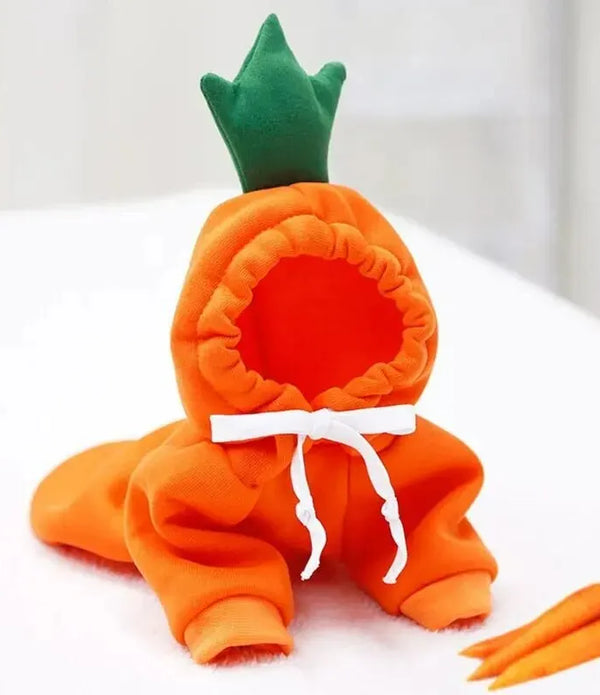 1pc New Dog Hoodie Clothes Cute Design Sweater Coat Carrot Shape Warm Fleece Outdoor Pet Outfit Outerwear for Dogs Puppy
